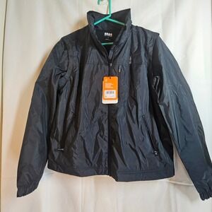 Bass Outdoor Lightweight Windbreaker Jacket Full‎ Zip Black Small